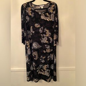 CJ Banks women’s shift dress. Three-quarter sleeves size 1X
